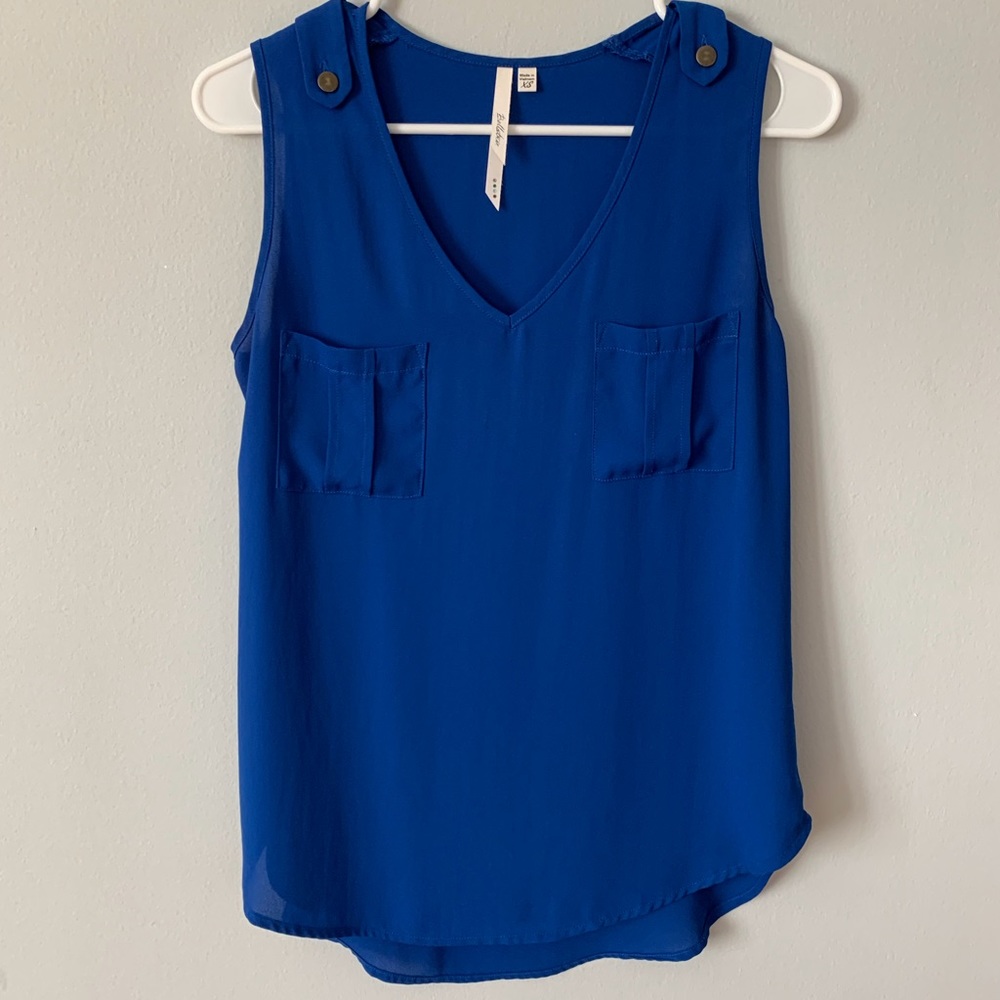 Bellatrix royal blue sleeveless blouse